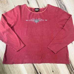 Harley Davidson Women’s Rust Colored Long Sleeve Shirt Size 3W